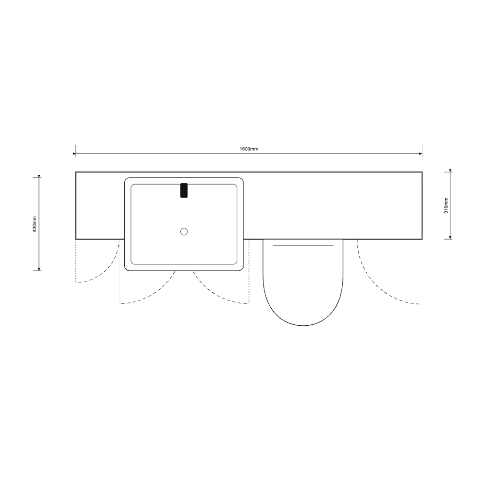 Oliver 1600 Oak Fitted Furniture Combination
