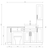Oliver 1700 Matt Pink Shaker Fitted Furniture Combination with Tall Boy