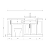 Oliver 1700 Matt Pink Shaker Fitted Furniture Combination