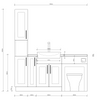 Oliver 1700 Cashmere Shaker Fitted Furniture Combination with Tall Boy