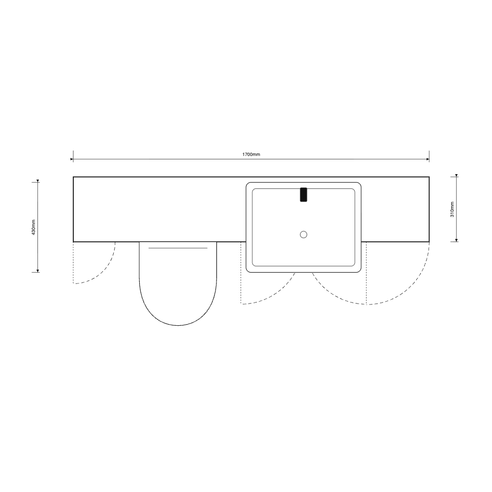 Oliver 1700 Matt White Shaker Fitted Furniture Combination