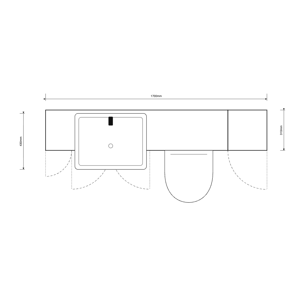 Oliver 1700 Oak Fitted Furniture Combination with Tall Boy