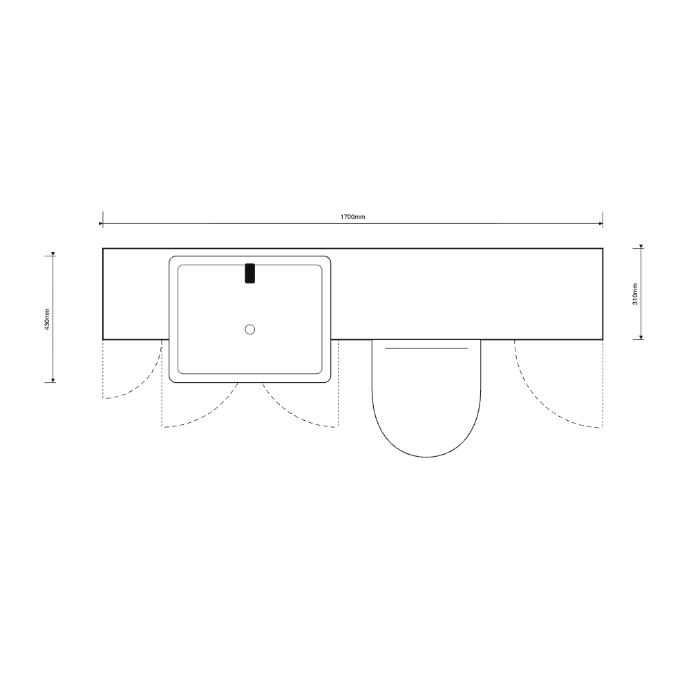 Oliver 1700 Cashmere Fitted Furniture Combination
