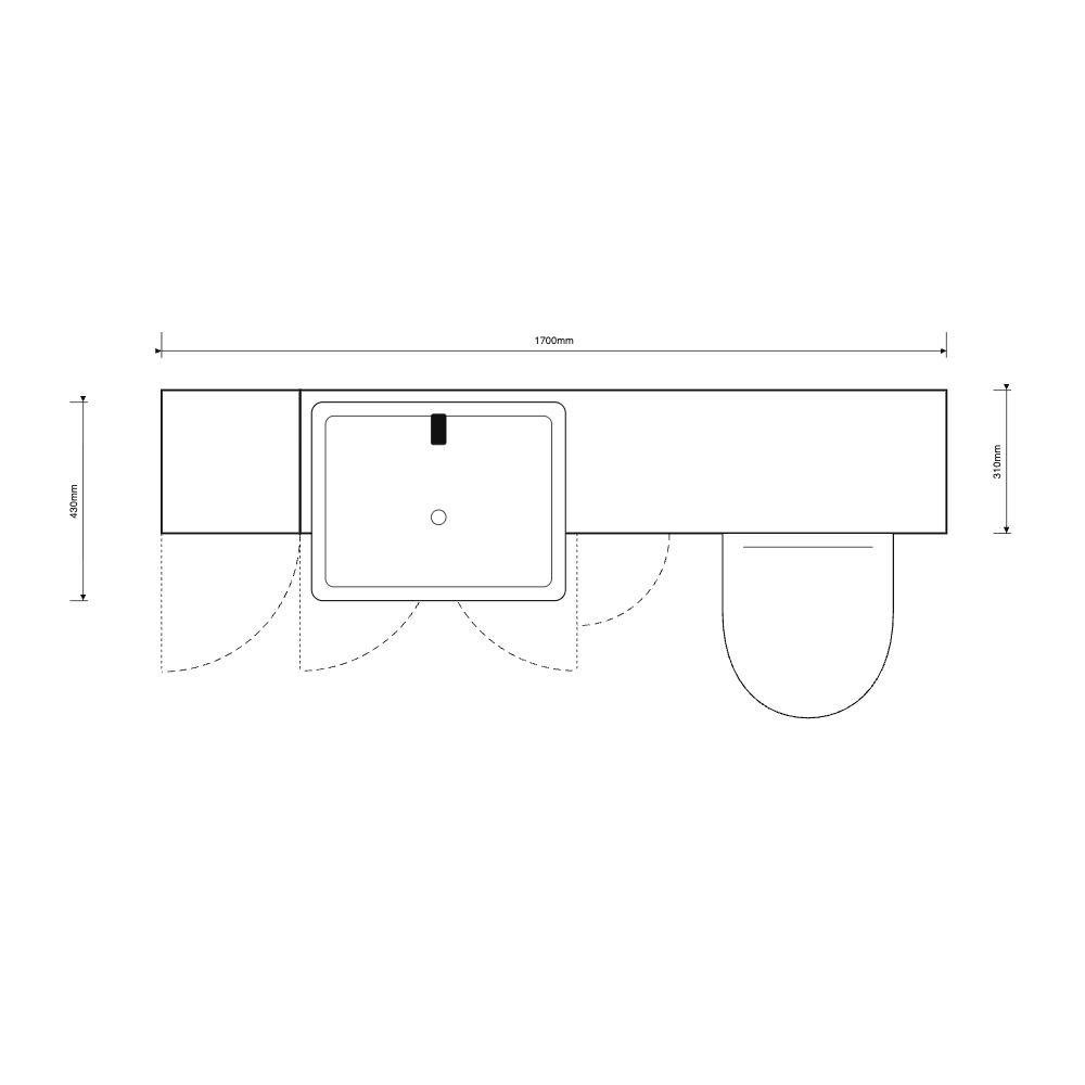 Oliver 1700 Cashmere Shaker Fitted Furniture Combination