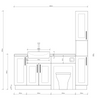 Oliver 1800 Matt Pink Shaker Fitted Furniture Combination with Tall Boy