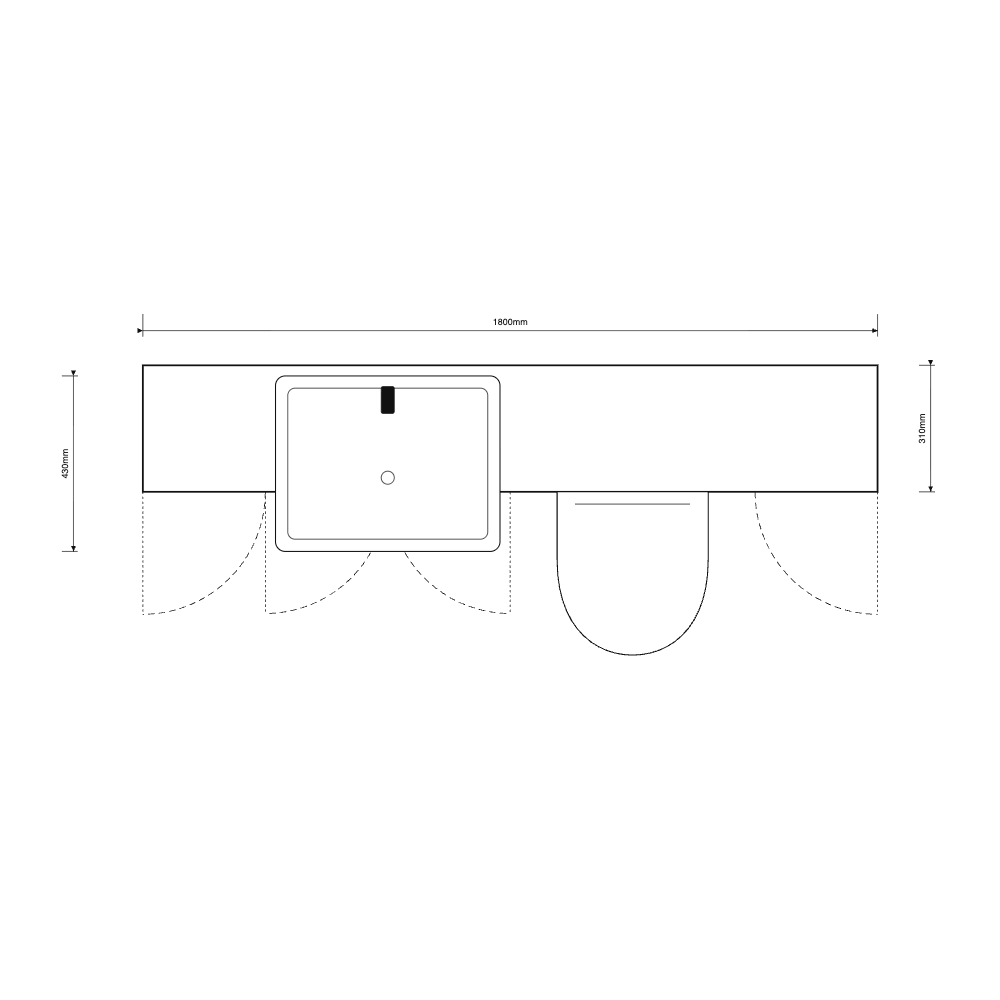 Oliver 1800 Cashmere Fitted Furniture Combination