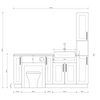 Oliver 1900 Matt White Shaker Fitted Furniture Combination with Tall Boy