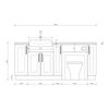 Oliver 1900 Cashmere Shaker Fitted Furniture Combination