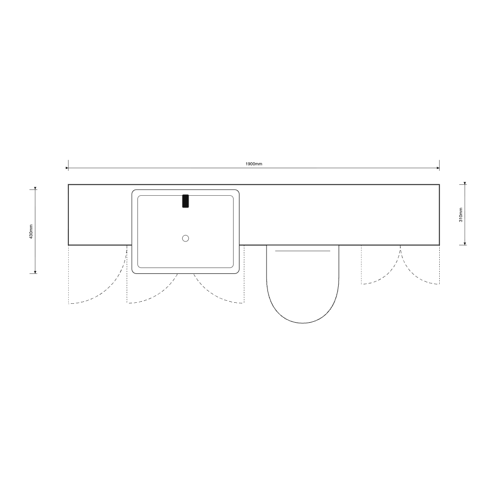 Oliver 1900 Cashmere Fitted Furniture Combination