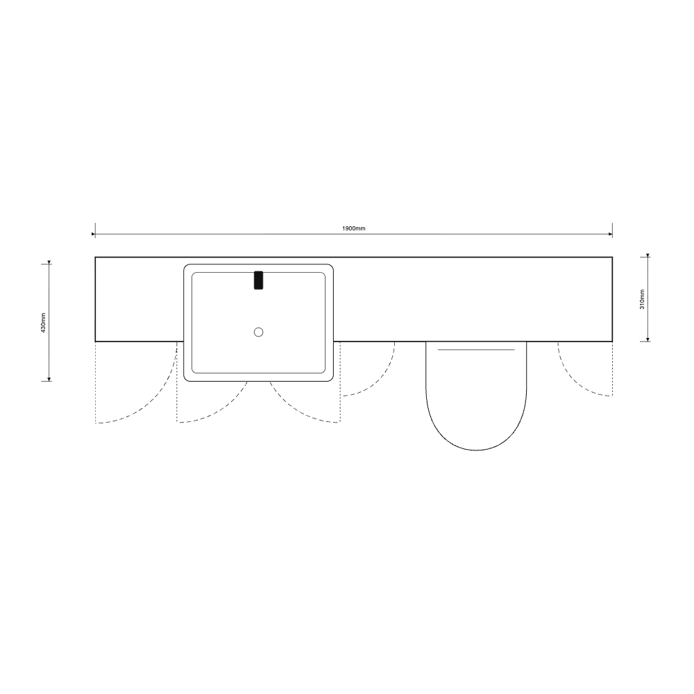 Oliver 1900 Cashmere Shaker Fitted Furniture Combination