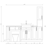 Oliver 2000 Matt White Shaker Fitted Furniture Combination with Tall Boy