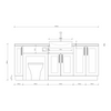 Oliver 2000 Matt White Shaker Fitted Furniture Combination