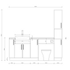 Oliver 2000 Matt Black Fitted Furniture Combination with Tall Boy