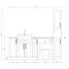 Oliver 2000 Cashmere Shaker Fitted Furniture Combination with Tall Boy