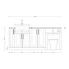 Oliver 2000 Cashmere Shaker Fitted Furniture Combination