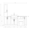 Oliver 2000 Matt Pink Shaker Fitted Furniture Combination with Tall Boy
