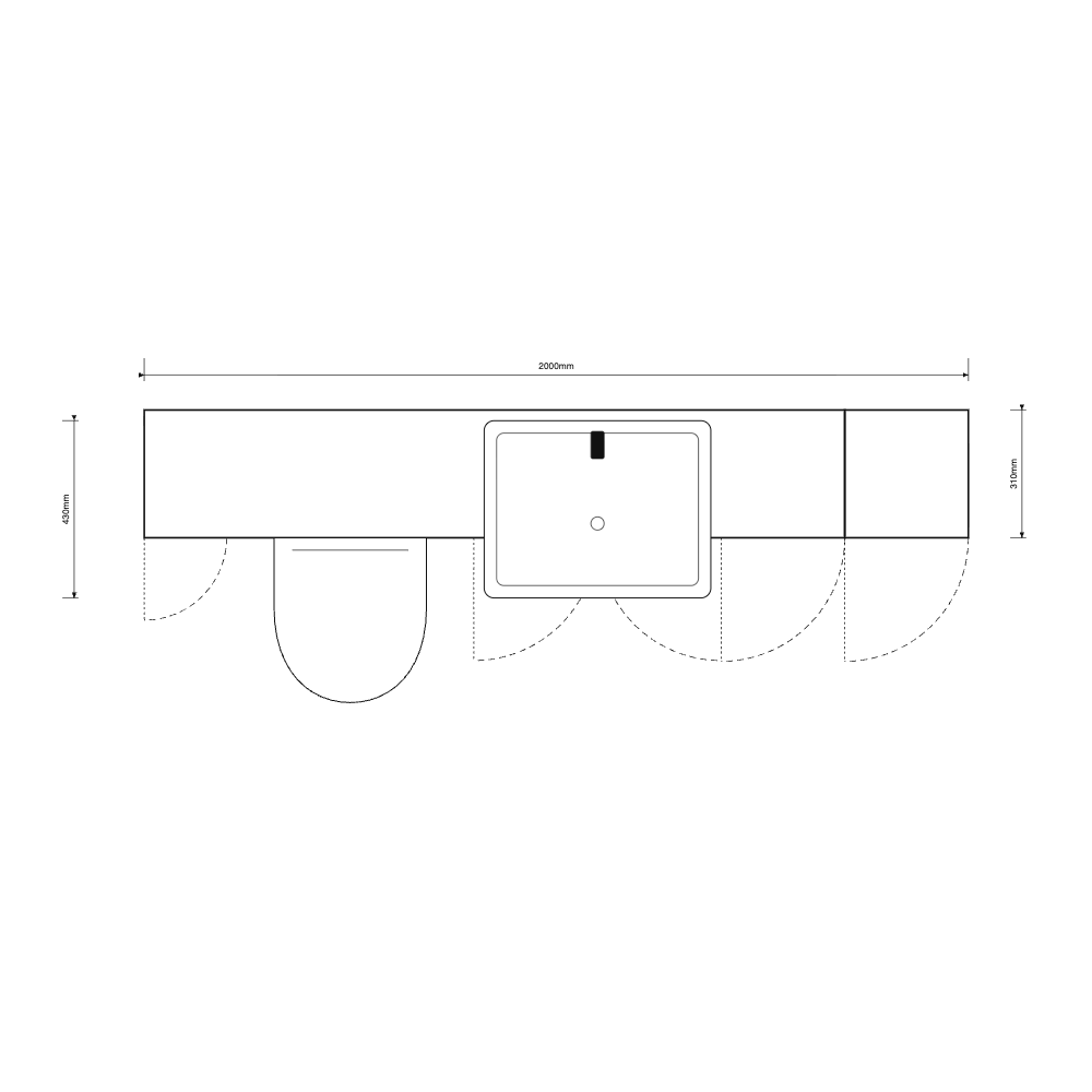 Oliver 2000 Matt White Shaker Fitted Furniture Combination with Tall Boy
