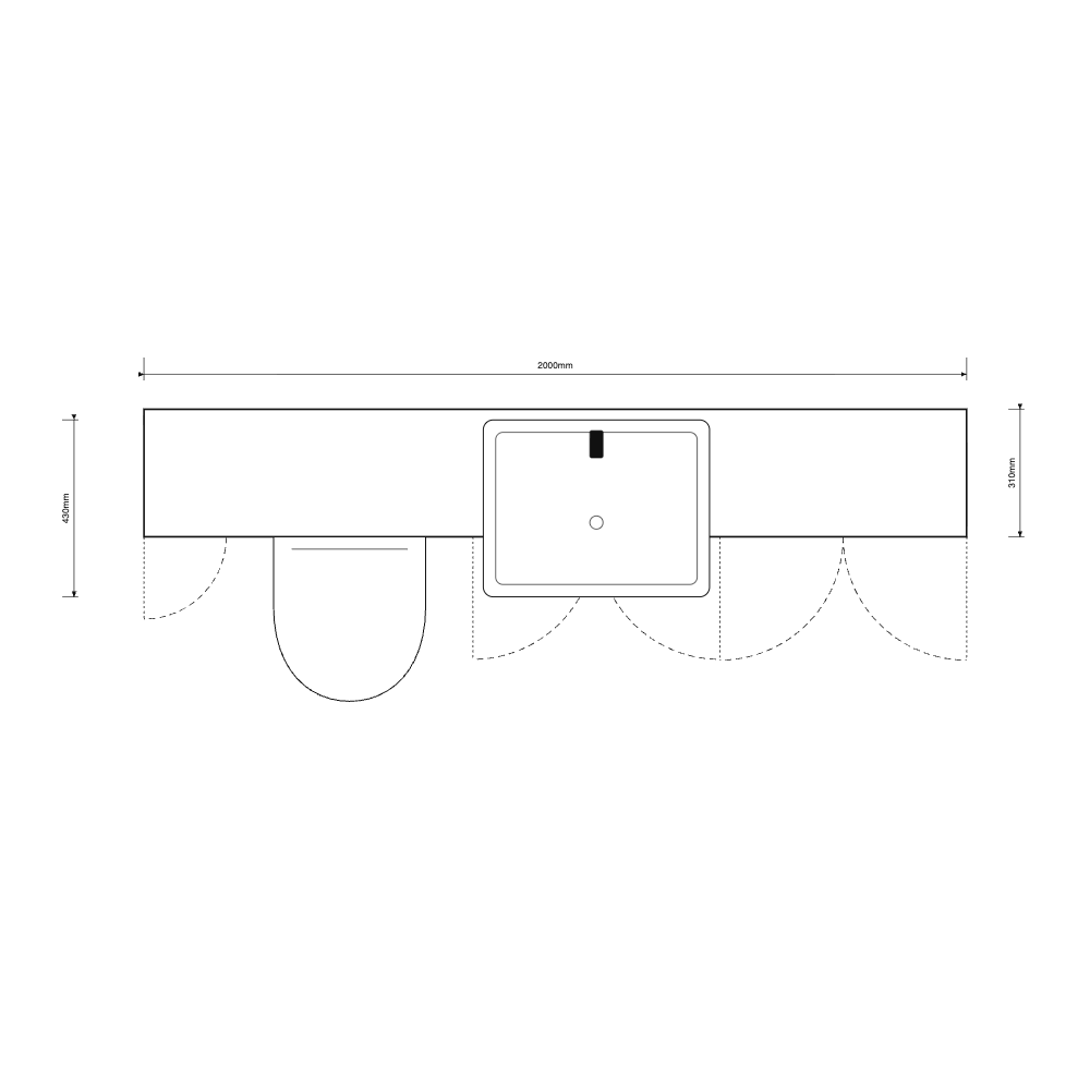 Oliver 2000 Matt White Shaker Fitted Furniture Combination