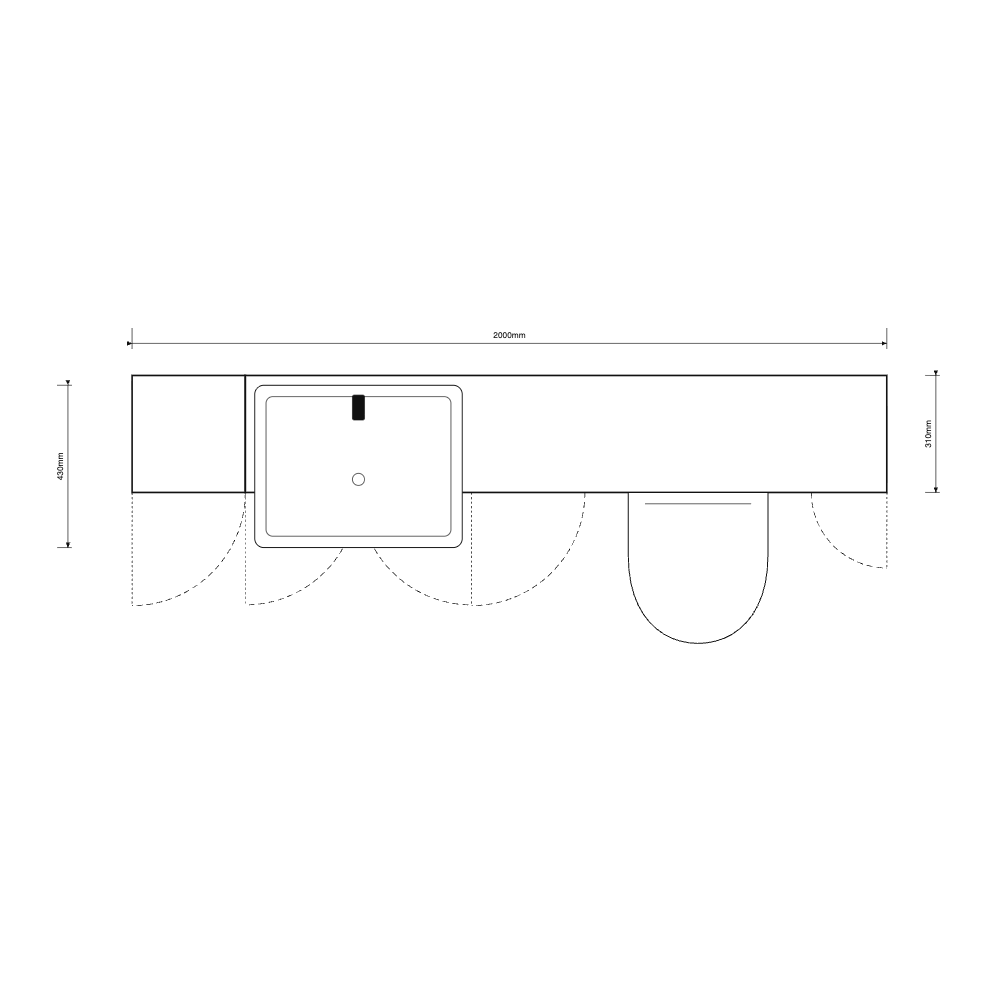 Oliver 2000 Cashmere Fitted Furniture Combination with Tall Boy