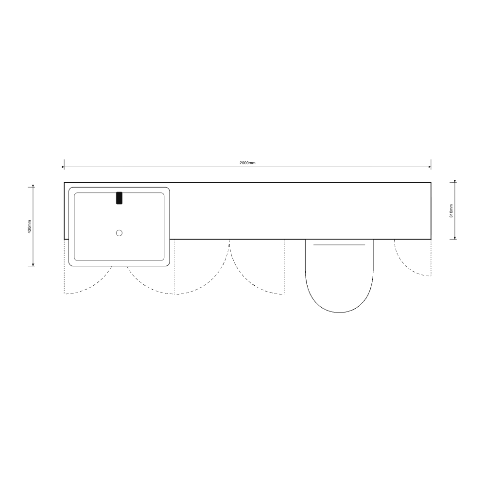 Oliver 2000 Cashmere Fitted Furniture Combination