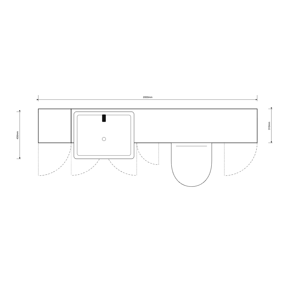 Oliver 2000 Gloss White Fitted Furniture Combination with Tall Boy