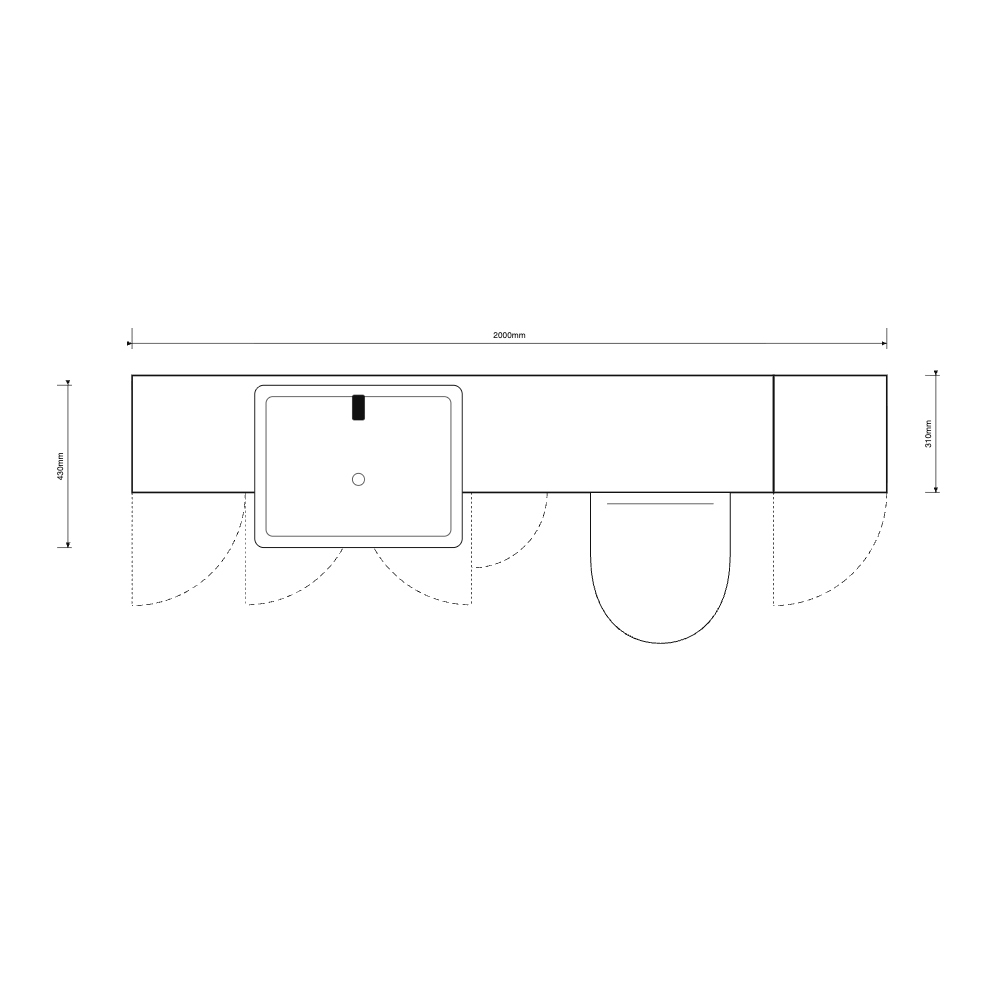 Oliver 2000 Cashmere Shaker Fitted Furniture Combination with Tall Boy