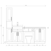 Oliver 2100 Matt Pink Shaker Fitted Furniture Combination with Tall Boy