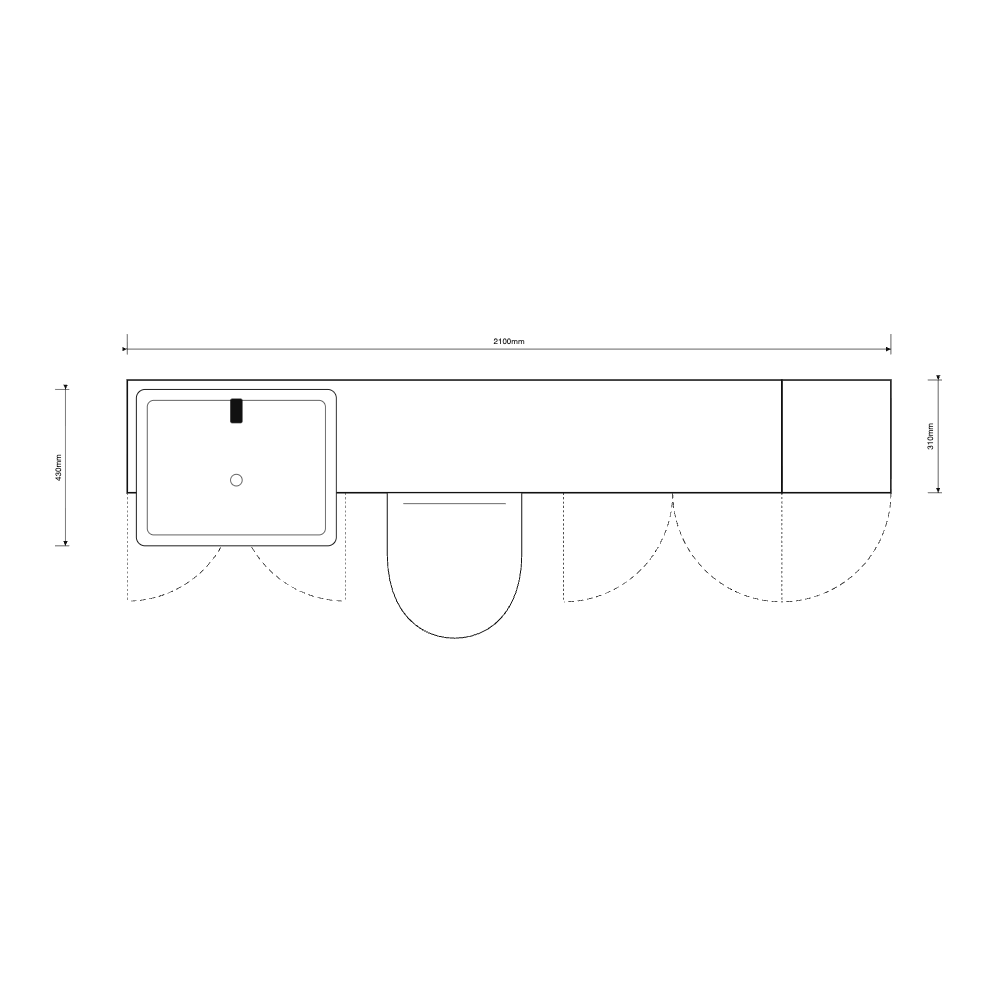 Oliver 2100 Oak Fitted Furniture Combination with Tall Boy