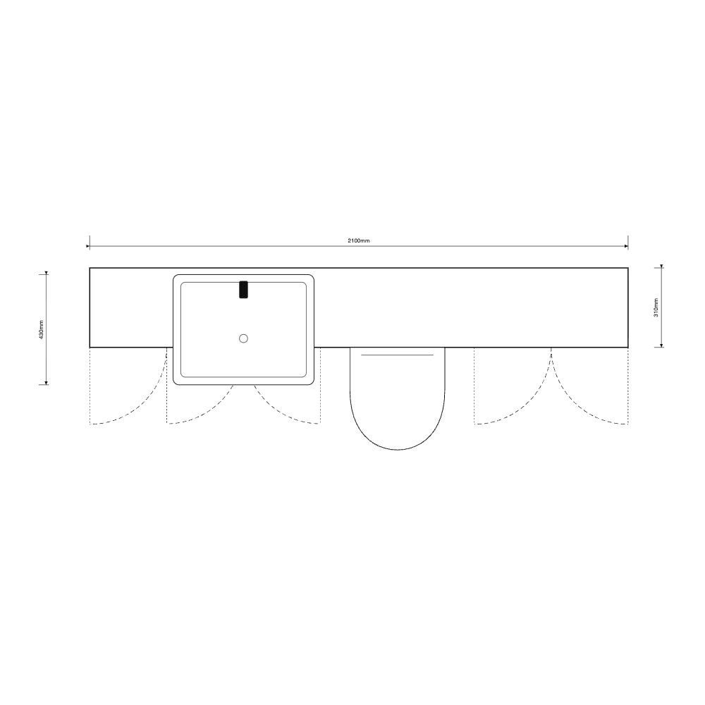 Oliver 2100 Oak Fitted Furniture Combination