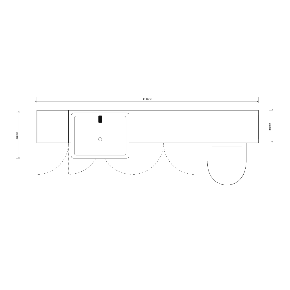 Oliver 2100 Cashmere Fitted Furniture Combination with Tall Boy