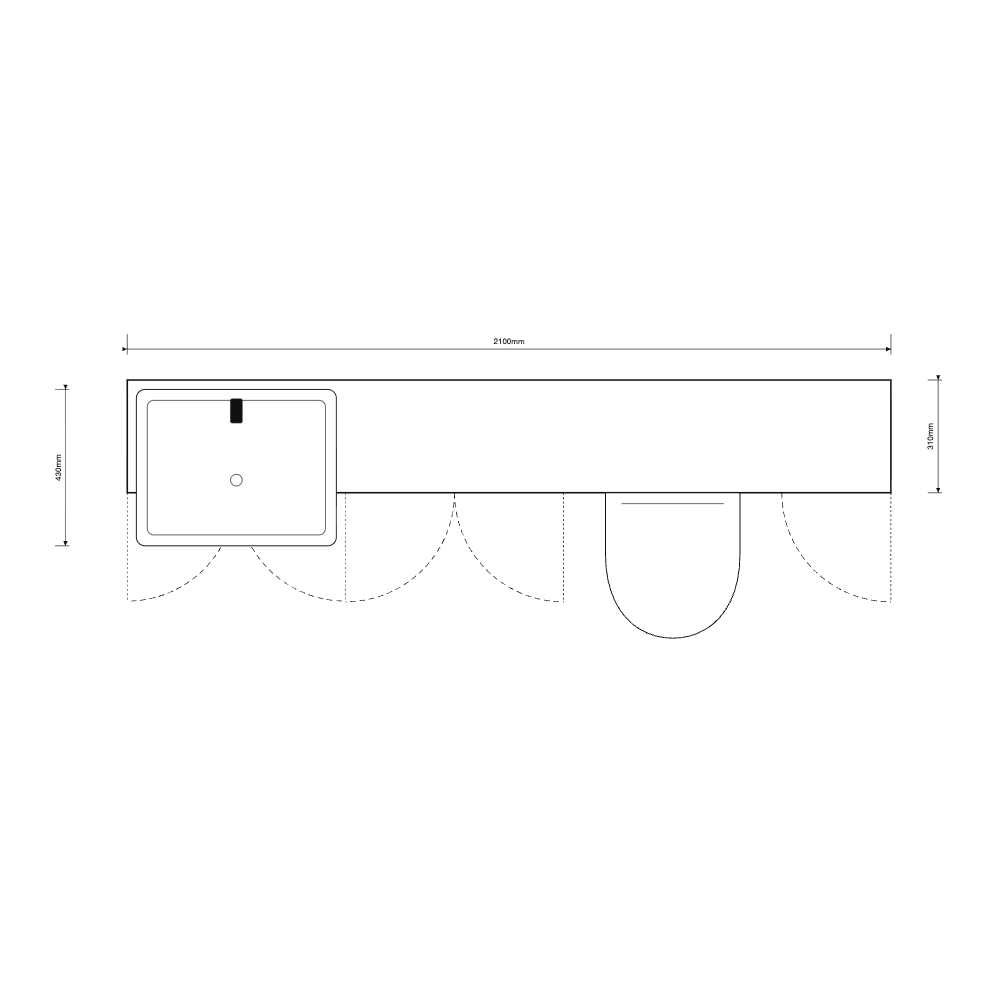 Oliver 2100 Cashmere Fitted Furniture Combination