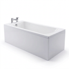 1700 x 700 single ended bath set with panels, chrome bath filler tap and pop up waste on a white background