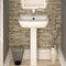 Series 600 half pedestal in white for 520mm basin, wall-mounted plumbing cover for lighter installation look