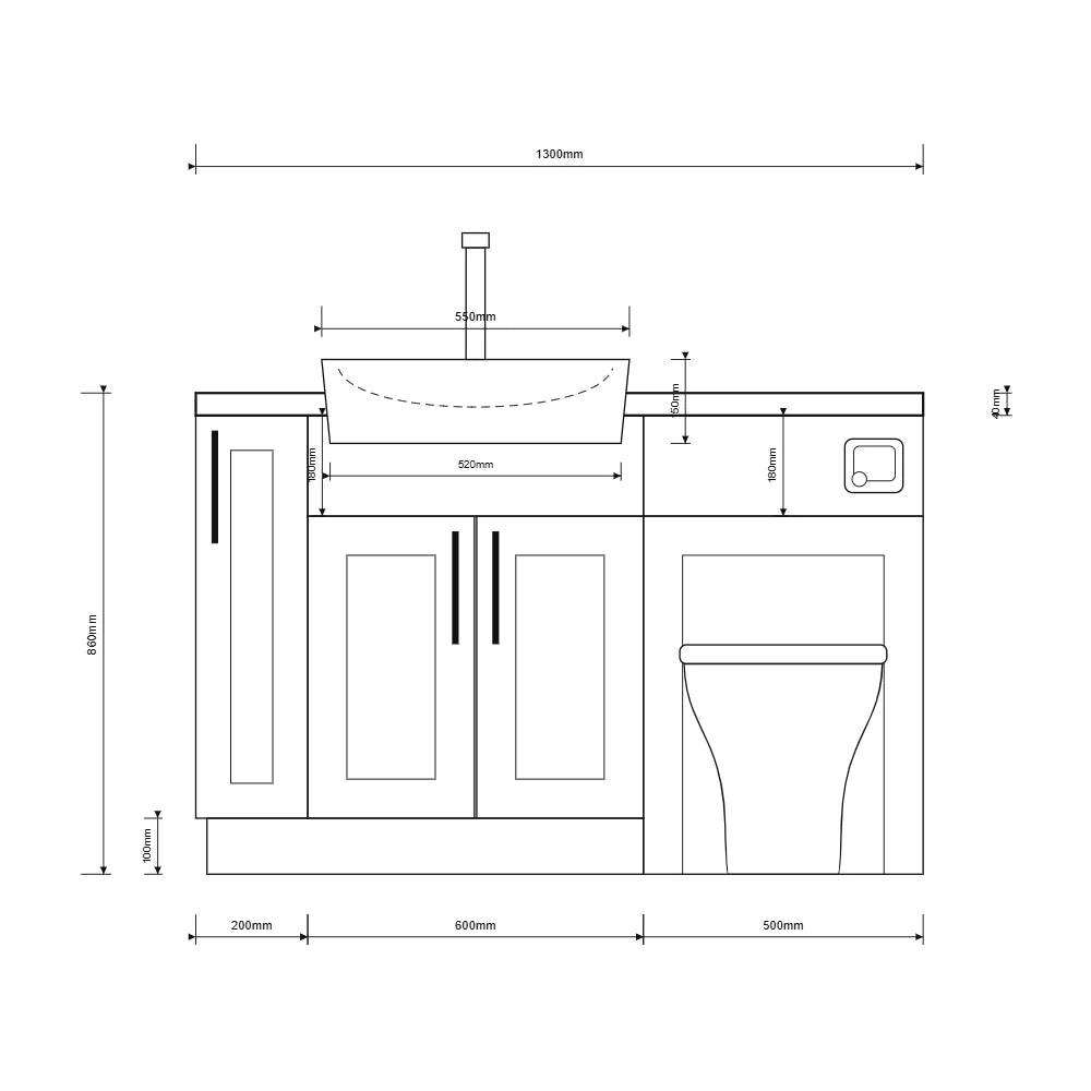 Oliver Cashmere Shaker Fitted Furniture Combination