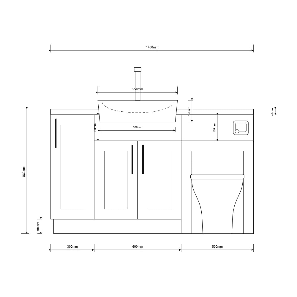 Oliver Cashmere Shaker Fitted Furniture Combination