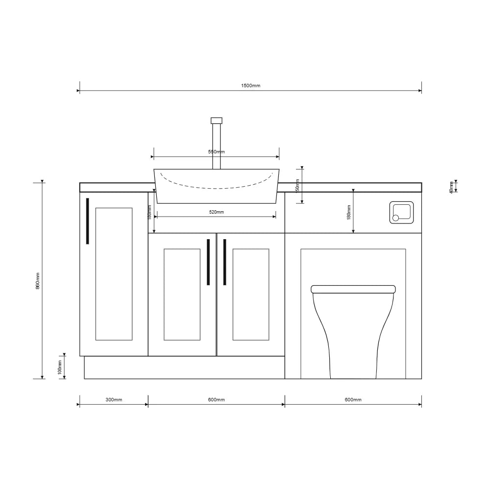 Oliver Cashmere Shaker Fitted Furniture Combination
