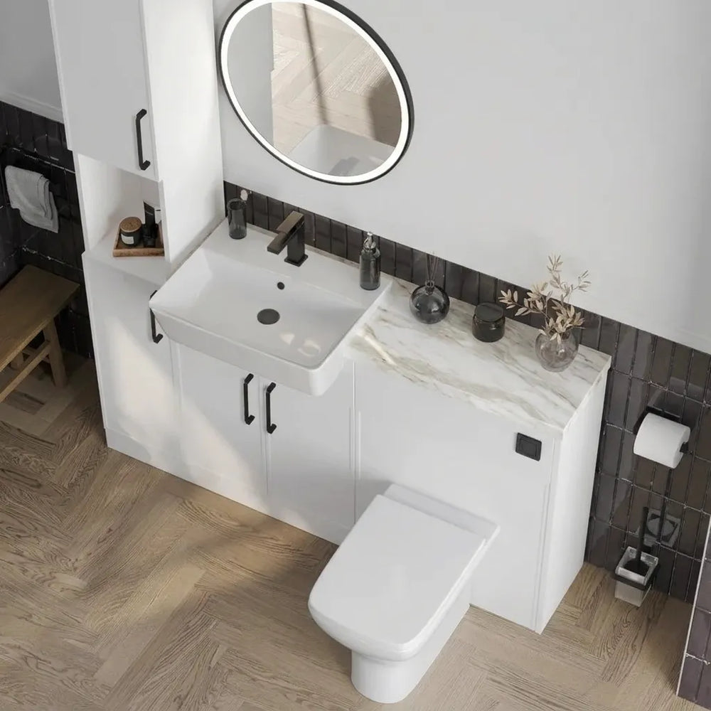 Oliver White Slim Shaker Fitted Furniture Combination with Tall Boy Storage