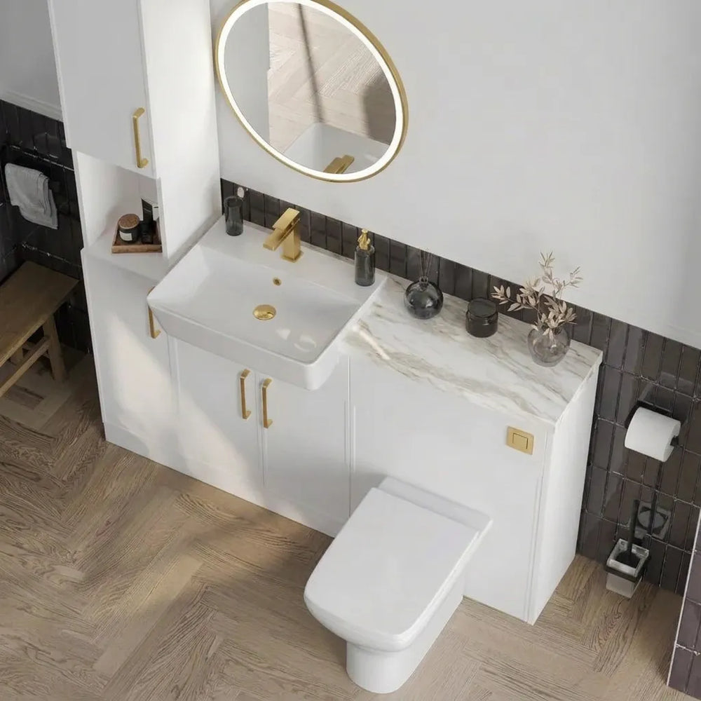Oliver White Slim Shaker Fitted Furniture Combination with Tall Boy Storage