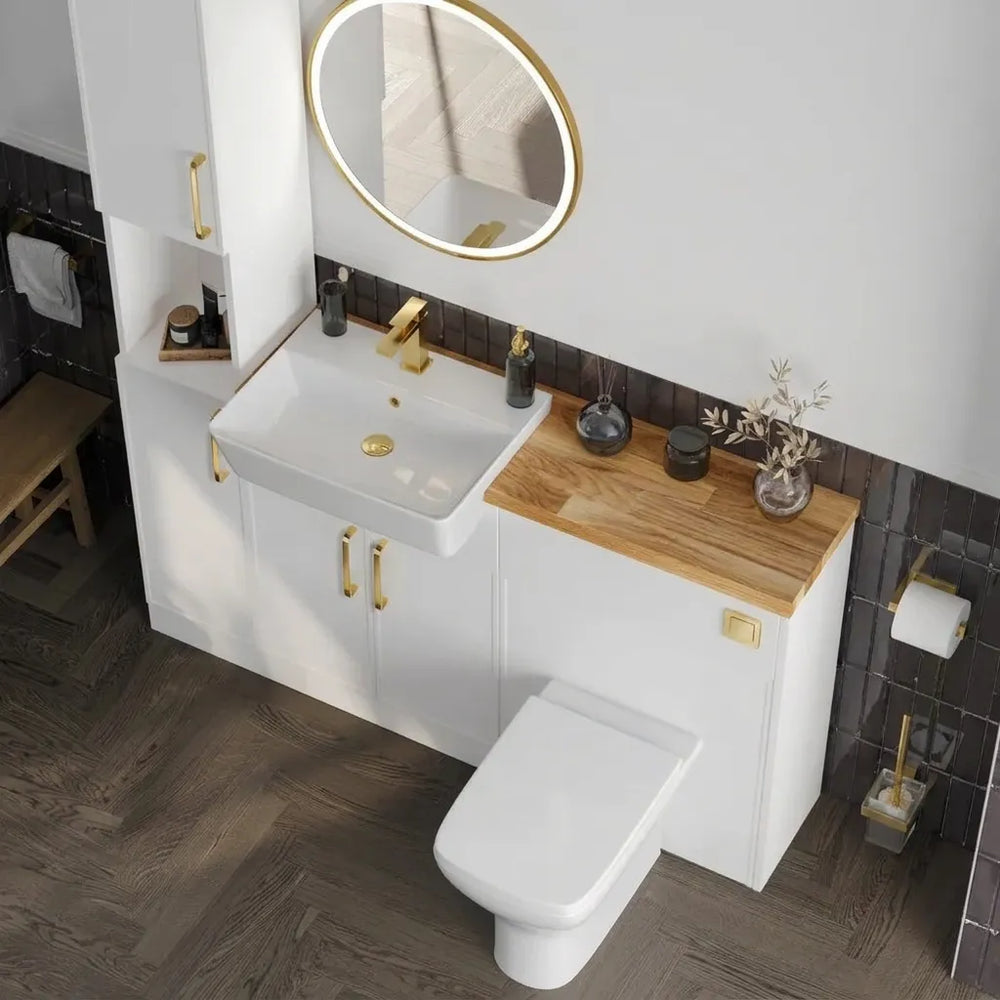 Oliver White Slim Shaker Fitted Furniture Combination with Tall Boy Storage
