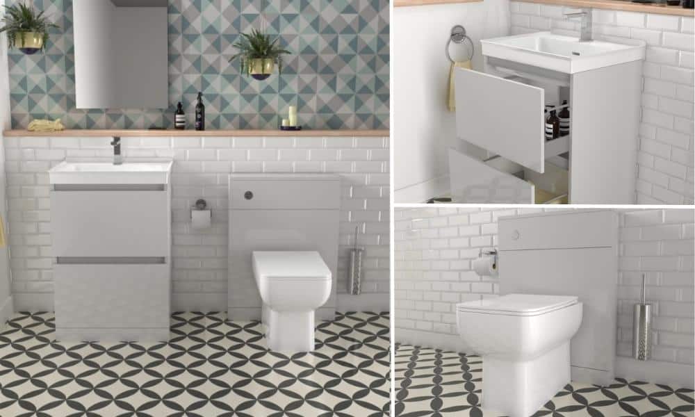 Ashford Cloakroom Toilet and Sink Combo Set