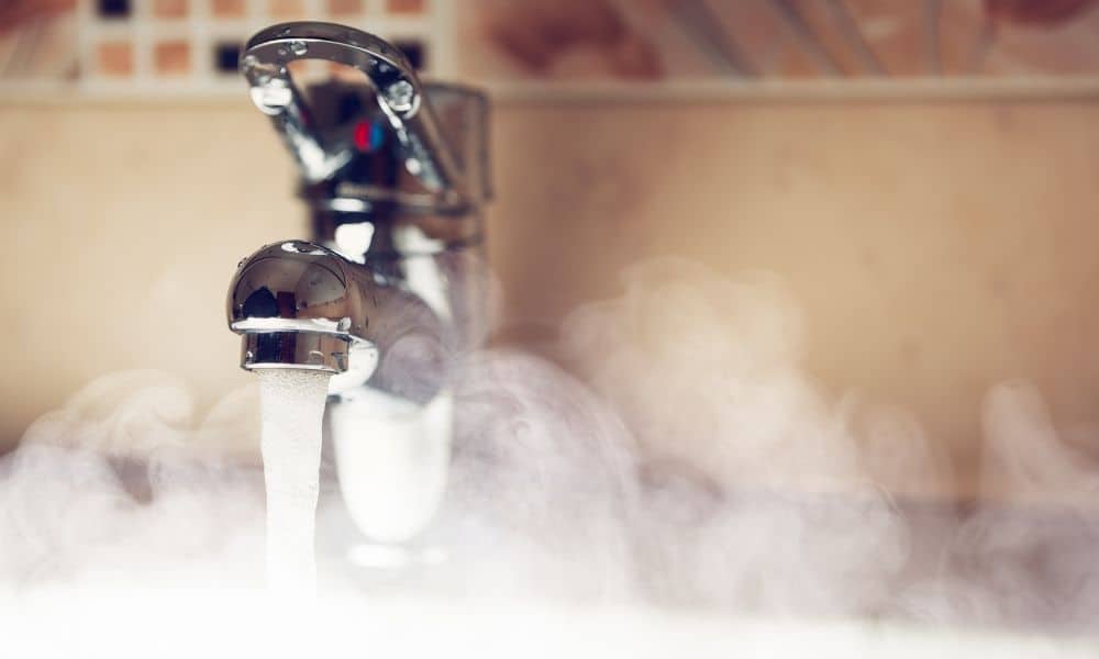 Image-Showing-Bathroom-Hot-Water-Tap