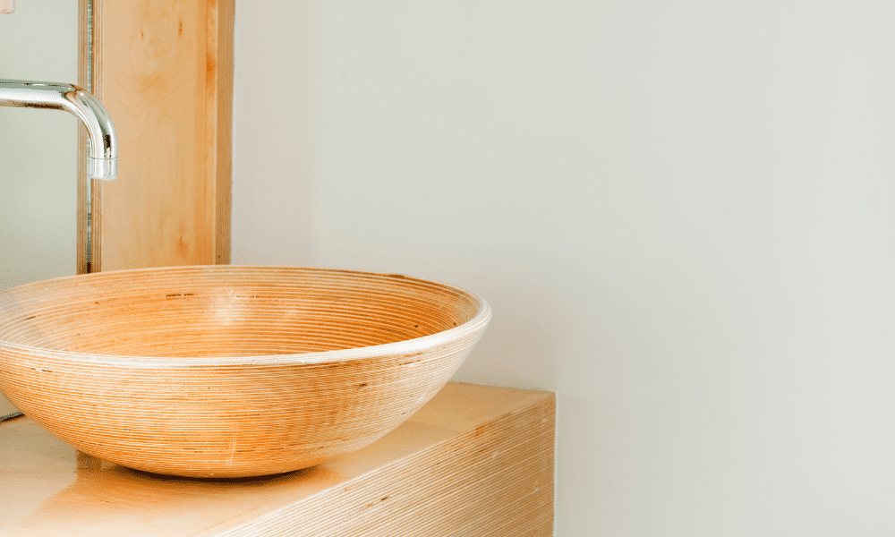 Wooden Round Counter Top Basin