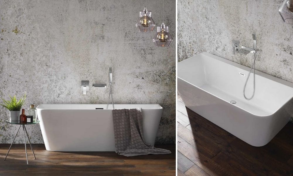 Soak-Up-in-Luxury White-Luxury-Bath-Tub-Against-A-Grey-Wall