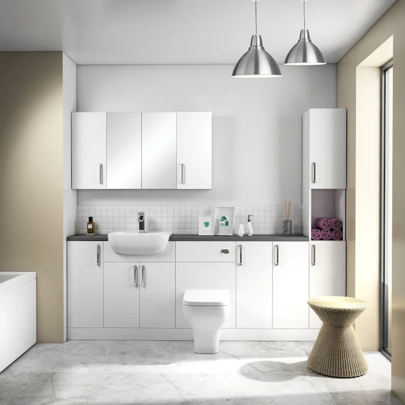 Image of a Bathroom with White Furniture