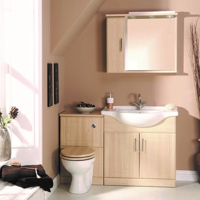 Image of a Bathroom with Wooden Furniture