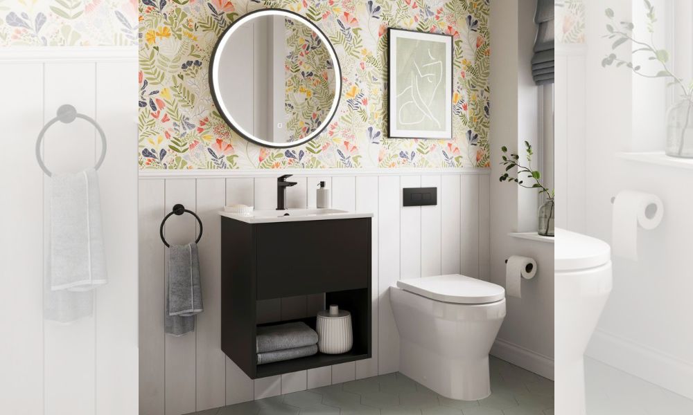 Britton Hackney 500mm Wall-Hung Black Vanity Unit