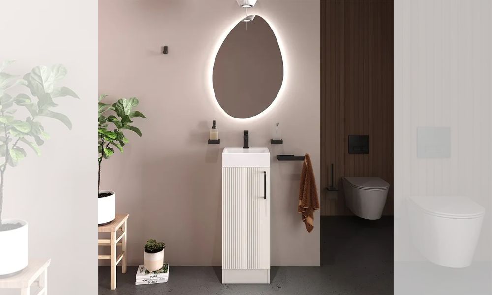 Celeste Fluted 325mm Buttermilk Cream Vanity Unit