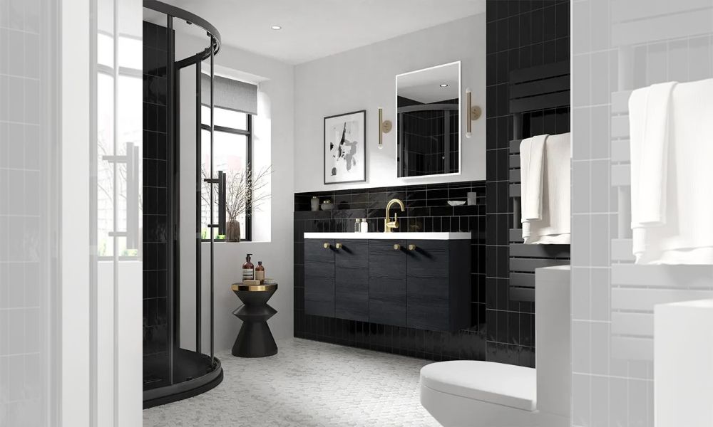 Hudson Reed Fusion 1200mm Black Vanity Unit
