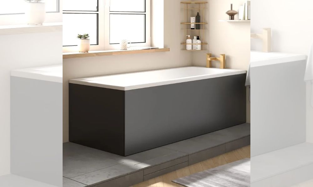 Jasmine 700mm End Bath Panel in Matt Black