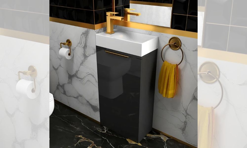 Jivana 410mm Small Corner Vanity Unit